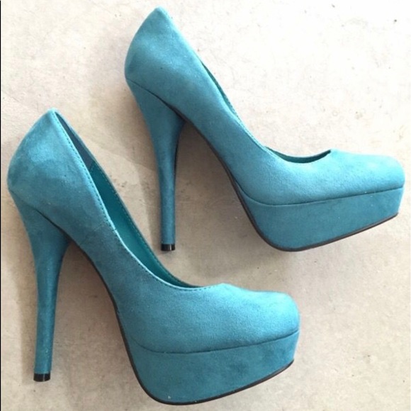teal stiletto heels